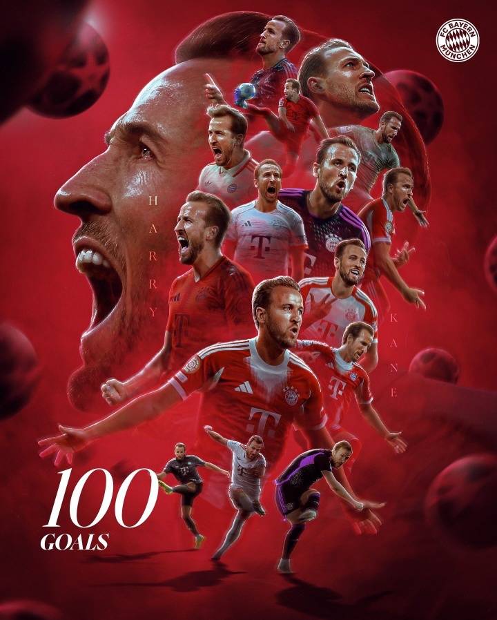 皇冠足球管理平台出租_104场皇冠足球管理平台出租！凯恩收获拜仁生涯第100球 打破C罗哈兰德纪录